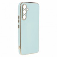 For Samsung Galaxy A25 5G (Global) (161.0 x 76.5 x 8.3mm) Glossy TPU Phone Case 6D Electroplated Shockproof Flexible Cover - Cyan