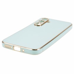 For Samsung Galaxy A25 5G (Global) (161.0 x 76.5 x 8.3mm) Glossy TPU Phone Case 6D Electroplated Shockproof Flexible Cover - Cyan For Samsung Galaxy A25 5G (Global) (161.0 x 76.5 x 8.3mm) Glossy TPU Phone Case 6D Electroplated Shockproof Flexible Cover - Cyan