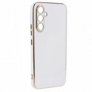 For Samsung Galaxy A25 5G (Global) (161.0 x 76.5 x 8.3mm) Glossy TPU Phone Case 6D Electroplated Shockproof Flexible Cover - White