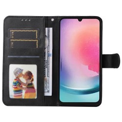 For Samsung Galaxy A25 5G (Global) (161.0 x 76.5 x 8.3mm) Case PU Leather Magnetic Closure Phone Cover - Black For Samsung Galaxy A25 5G (Global) (161.0 x 76.5 x 8.3mm) Case PU Leather Magnetic Closure Phone Cover - Black