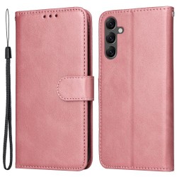 For Samsung Galaxy A25 5G (Global) (161.0 x 76.5 x 8.3mm) Case PU Leather Magnetic Closure Phone Cover - Pink For Samsung Galaxy A25 5G (Global) (161.0 x 76.5 x 8.3mm) Case PU Leather Magnetic Closure Phone Cover - Pink
