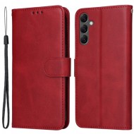 For Samsung Galaxy A25 5G (Global) (161.0 x 76.5 x 8.3mm) Case PU Leather Magnetic Closure Phone Cover - Red