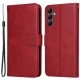 For Samsung Galaxy A25 5G (Global) (161.0 x 76.5 x 8.3mm) Case PU Leather Magnetic Closure Phone Cover - Red Samsung Cases Mobile