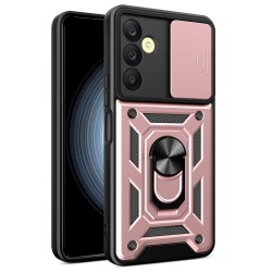 For Samsung Galaxy A25 5G (Global) (161.0 x 76.5 x 8.3mm) Case Anti-scratch PC+TPU Protective Cover with Slide Lens Lid - Rose Gold For Samsung Galaxy A25 5G (Global) (161.0 x 76.5 x 8.3mm) Case Anti-scratch PC+TPU Protective Cover with Slide Lens Lid - Rose Gold