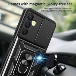 For Samsung Galaxy A25 5G (Global) (161.0 x 76.5 x 8.3mm) Case Anti-scratch PC+TPU Protective Cover with Slide Lens Lid - Black For Samsung Galaxy A25 5G (Global) (161.0 x 76.5 x 8.3mm) Case Anti-scratch PC+TPU Protective Cover with Slide Lens Lid - Black