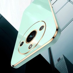 XINLI Θήκη Σιλικόνης TPU Electroplated Gold Edge για Realme 11 Pro 5G / 11 Pro+ 5G - Γαλαζοπράσινο XINLI Θήκη Σιλικόνης TPU Electroplated Gold Edge για Realme 11 Pro 5G / 11 Pro+ 5G - Γαλαζοπράσινο