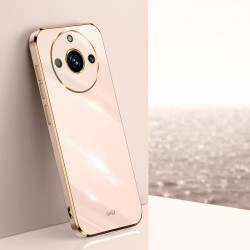 XINLI Θήκη Σιλικόνης TPU Electroplated Gold Edge για Realme 11 Pro 5G / 11 Pro+ 5G - Ροζ XINLI Θήκη Σιλικόνης TPU Electroplated Gold Edge για Realme 11 Pro 5G / 11 Pro+ 5G - Ροζ