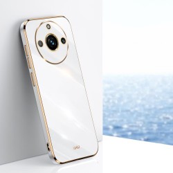 XINLI Θήκη Σιλικόνης TPU Electroplated Gold Edge για Realme 11 Pro 5G / 11 Pro+ 5G - Λευκό XINLI Θήκη Σιλικόνης TPU Electroplated Gold Edge για Realme 11 Pro 5G / 11 Pro+ 5G - Λευκό