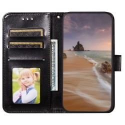 For Samsung Galaxy A04e 4G / M04 4G / F04 4G TPU+PU Leather Wallet Stand Flip Cover Magnetic Closure Phone Case - Black For Samsung Galaxy A04e 4G / M04 4G / F04 4G TPU+PU Leather Wallet Stand Flip Cover Magnetic Closure Phone Case - Black