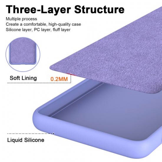 For Motorola Moto G53 5G TPU Case Fiber Lining 2.2mm Anti-drop Phone Cover - Purple Motorola Cases Mobile