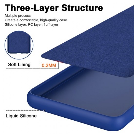 For Motorola Moto G53 5G TPU Case Fiber Lining 2.2mm Anti-drop Phone Cover - Blue Motorola Cases Mobile