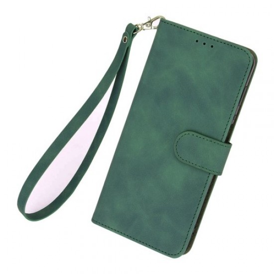 For Motorola Moto G13 4G / G23 4G / G53 5G PU Leather Phone Case Stand Skin-touch Feeling Flip Wallet Cover - Green Motorola Cases Mobile
