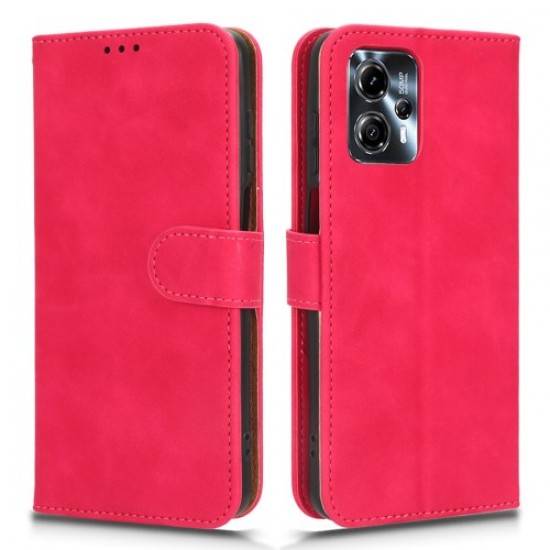 For Motorola Moto G13 4G / G23 4G / G53 5G PU Leather Phone Case Stand Skin-touch Feeling Flip Wallet Cover - Rose Motorola Cases Mobile