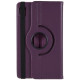 For Realme Pad Mini Wear-resistant Solid Color Leather Tablet Case 360-degree Rotating Protective Cover with Stand Support Horizontal/Vertical View - Purple Oppo Realme Tablet Cases