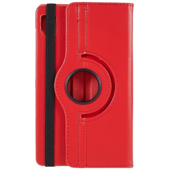 Περιστρεφόμενη Θήκη Βιβλίο με Βάση Στήριξης για Realme Pad Mini - Κόκκινο Oppo Realme Θήκες Tablet