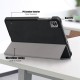 Tablet Covering Shell for Realme Pad Mini PC+PU Leather Trifold Stand Cover Well-protected Flip Tablet Case - Black Oppo Realme Tablet Cases