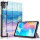 For Realme Pad Mini Trifold Leather Tablet Case Pattern Printed Folio Flip Magnetic Clasp Anti-fall Cover - Dream Deer Oppo Realme Tablet Cases