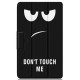 For Realme Pad Mini Trifold Leather Tablet Case Pattern Printed Folio Flip Magnetic Clasp Anti-fall Cover - Don't Touch Me Oppo Realme Tablet Cases