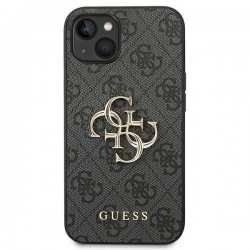 Guess 4G Big Metal Logo Σκληρή Θήκη Πλάτης για iPhone 14 - Σκούρο Γκρι