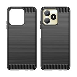 Θήκη Σιλικόνης TPU Carbon Fiber για Realme C53 4G - Μαύρο