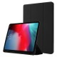 For iPad Pro 12,9 (2022) / (2021) / (2020) Skin-touch PU Leather Case Full Protection Tri-fold Stand Tablet Cover with Auto Wake - Black Apple Cases Tablet