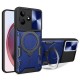 For Realme C53 4G Slide Camera Shield Phone Case Rotating Kickstand PC+TPU Back Cover - Blue Oppo Realme Cases Mobile