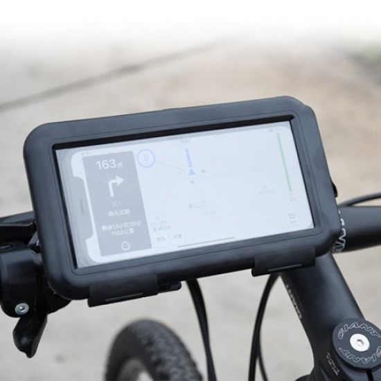 S2102 Motorcycle Phone Bag Bicycle Rear View Mirror Mount Holder Stand Waterproof Case Cover Holders & Docks