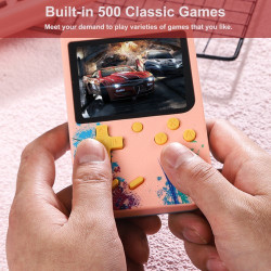 G50 Handheld Game Console with 500 Classical Retro Games 3.0 Inch Full-color Screen Rechargeable Battery Game Player - Pink G50 Handheld Game Console with 500 Classical Retro Games 3.0 Inch Full-color Screen Rechargeable Battery Game Player - Pink