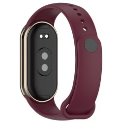 Λουράκι Σιλικόνης για Xiaomi Smart Band 8 - Κόκκινο του Κρασιού