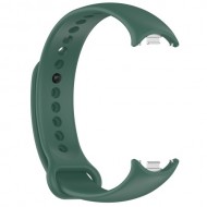 For Xiaomi Smart Band 8 Silicone Watch Bands Strap Replacement with Metal Connector - Dark Green