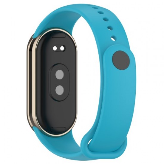 For Xiaomi Smart Band 8 Silicone Watch Bands Strap Replacement with Metal Connector - Sky Blue Gadgets - Toys - Hobby