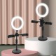 A-05 6-Inch Video Light LED Ring Fill Light Stand with 2 Phone Clamps for Webcam Online Teaching Live-streaming Photography Gadgets - Toys - Hobby