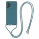 For Samsung Galaxy A52 4G / 5G / A52s 5G Case Precise Cutout TPU Cover with Long Lanyard - Army Green Samsung Cases Mobile