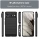 Brushed TPU Phone Case for Google Pixel 8 . Carbon Fiber Texture Anti-scratch Cover - Black Google Pixel mobile Cases