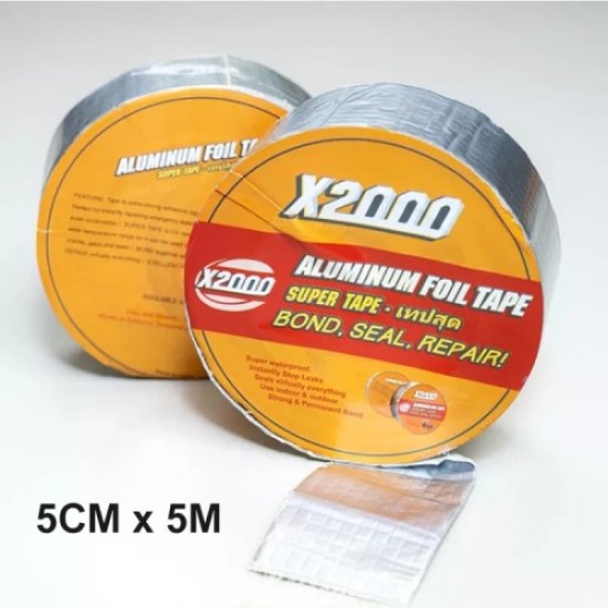 Waterproof Sealant Tap Aluminum Foil Rubber Water Leak Seal Tape - 5cmx5m Repair Tools