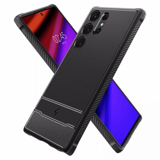 Spigen Rugged Armor Samsung Galaxy S23 Ultra - Black (ACS05613) Samsung Cases Mobile