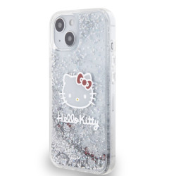 Hello Kitty Liquid Glitter Electroplating Head Logo Case for iPhone 12/12 Pro - Transparent