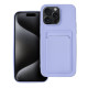 Card Silicone Case for iPhone 15 Pro Max - Violet Apple Cases Mobile