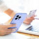 Card Silicone Case for iPhone 15 Pro Max - Violet Apple Cases Mobile