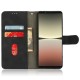 Skin-touch Feeling Phone Case for Sony Xperia 5 IV 5G. Folio Flip PU Leather Magnetic Clasp Stand Wallet Phone Cover with Strap - Black Sony Cases Mobile