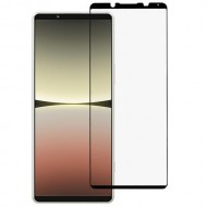 For Sony Xperia 5 IV 5G Ultra Clear Silk Printing Tempered Glass Film Full Glue Full Covering Anti-fingerprint Scratch-resistant Screen Protector