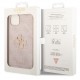 Guess 4G Big Metal Logo Case for iPhone 15 Plus - Pink Apple Cases Mobile