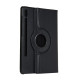 For Samsung Galaxy Tab S9 / S8 Tablet Case Rotary Stand PU Leather Cover with Elastic Band - Black Samsung Cases Mobile Tablet