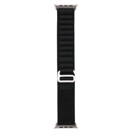 For Apple Watch Ultra 2 49mm / Series 9 45mm / SE (2023) 44mm / Ultra 49mm / 8 7 45mm / 6 5 4 SE (2022) SE 44mm / 3 2 1 42mm AW Watch Strap Nylon Loop Adjustable Watch Band - Black Gadgets - Toys - Hobby
