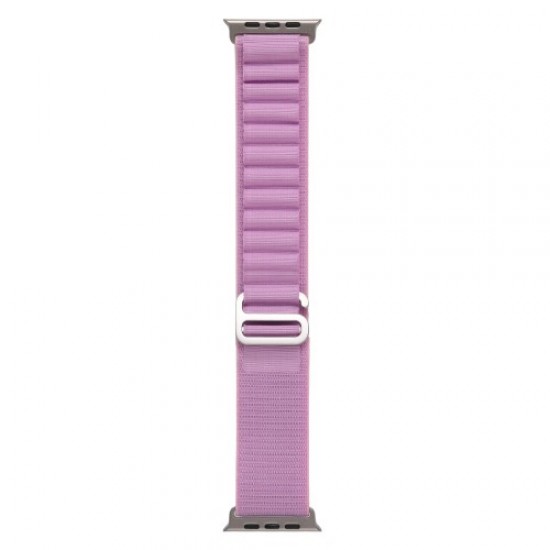 For Apple Watch Ultra 2 49mm / Series 9 45mm / SE (2023) 44mm / Ultra 49mm / 8 7 45mm / 6 5 4 SE (2022) SE 44mm / 3 2 1 42mm AW Watch Strap Nylon Loop Adjustable Watch Band - Light Purple Gadgets - Toys - Hobby