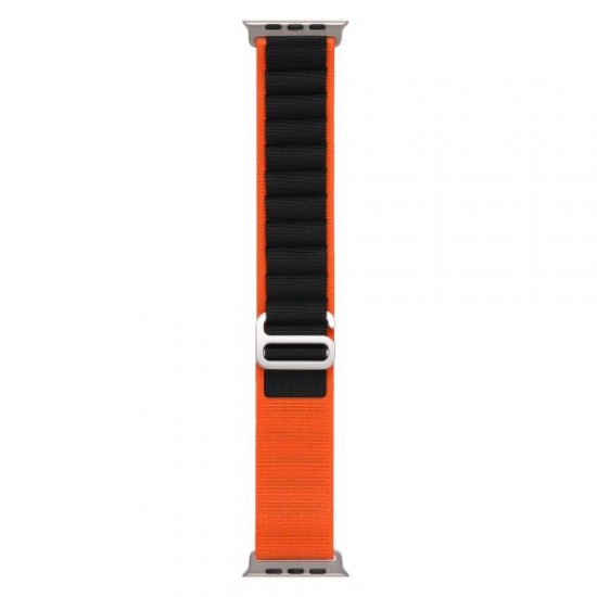 For Apple Watch Ultra 2 49mm / Series 9 45mm / SE (2023) 44mm / Ultra 49mm / 8 7 45mm / 6 5 4 SE (2022) SE 44mm / 3 2 1 42mm AW Watch Strap Nylon Loop Adjustable Watch Band - Orange+Black Gadgets - Toys - Hobby For Apple Watch Ultra 2 49mm / Series 9 45mm / SE (2023) 44mm / Ultra 49mm / 8 7 45mm / 6 5 4 SE (2022) SE 44mm / 3 2 1 42mm AW Watch Strap Nylon Loop Adjustable Watch Band - Orange+Black Gadgets - Toys - Hobby