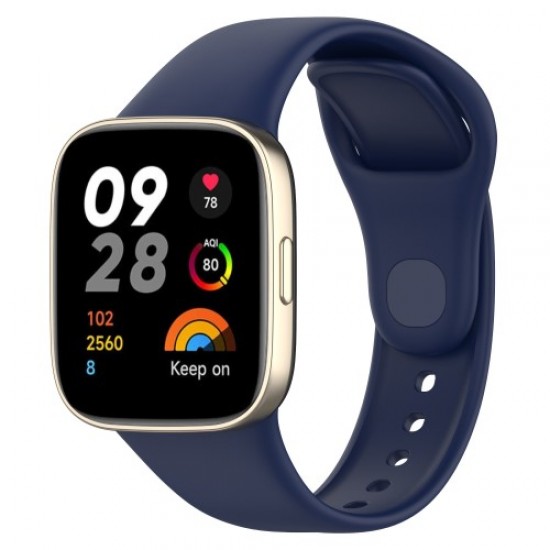 For Xiaomi Redmi Watch 3 / Mi Watch Lite 3 Silicone Watch Strap Replacement Watch Band - Dark Blue Gadgets - Toys - Hobby