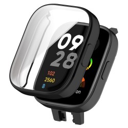 Θήκη Σιλικόνης TPU Προστασίας Electroplating για Xiaomi Redmi Watch 3 active / Watch 3 Lite - Μαύρο