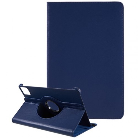 For Xiaomi Pad 6 / 6 Pro Protective Case PU Leather Tablet Case 360-Degree Rotating Stand Cover - Dark Blue XIAOMI  Tablet Cases