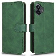 For Nothing Phone (2) Phone Case Stand Skin-touch Wallet PU Leather Full Protection Phone Cover - Green